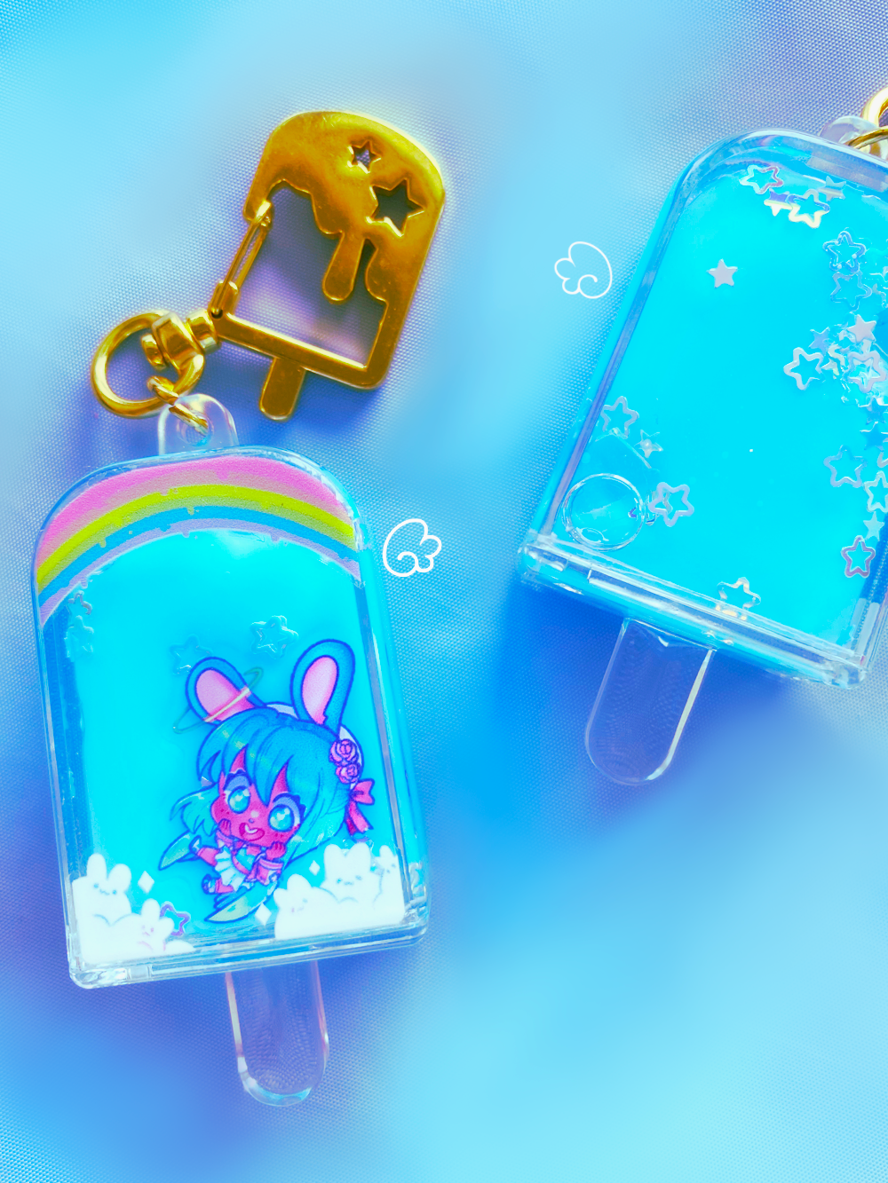 Bunny Angel Popsicle Charm