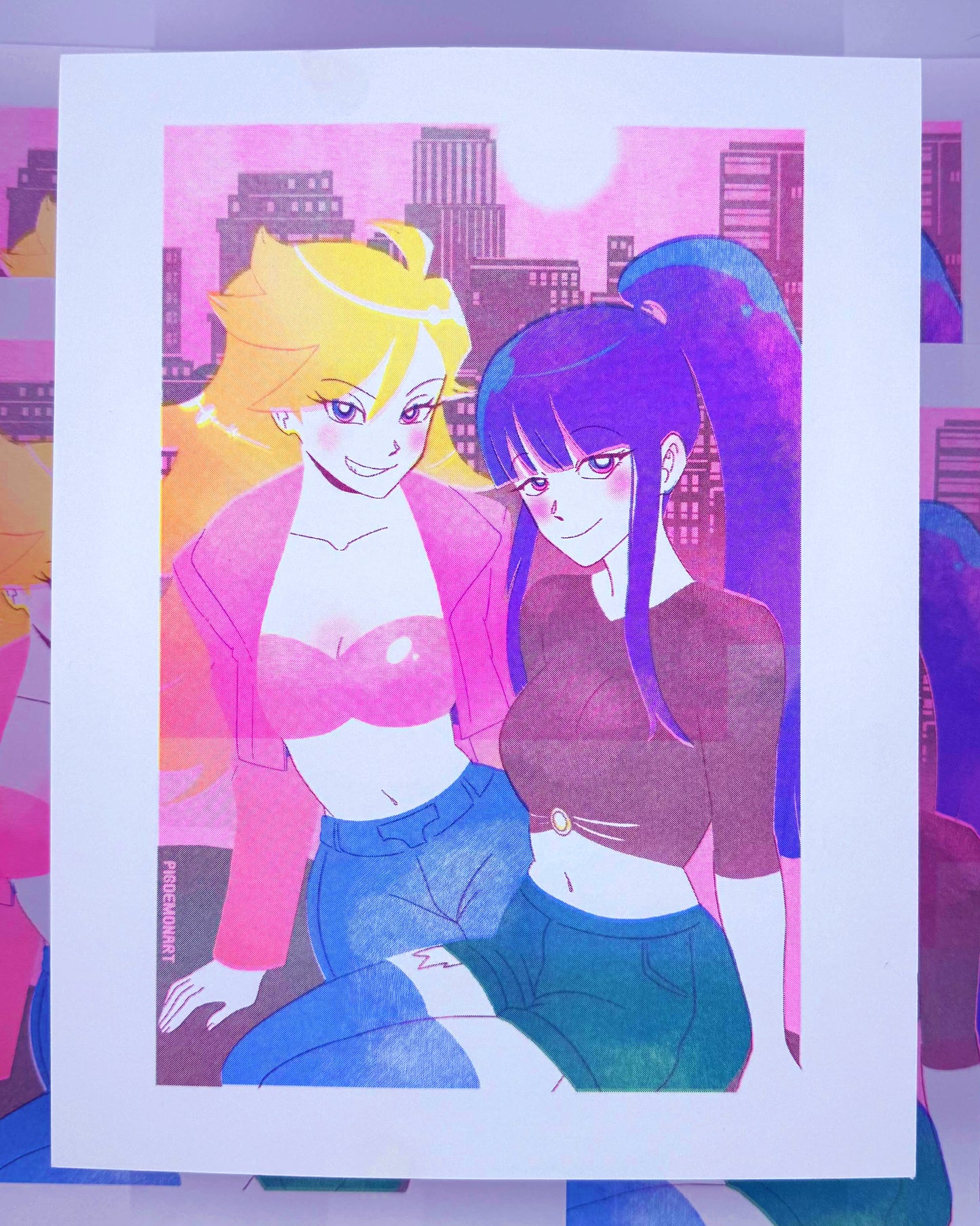 Panty Stocking Riso Print