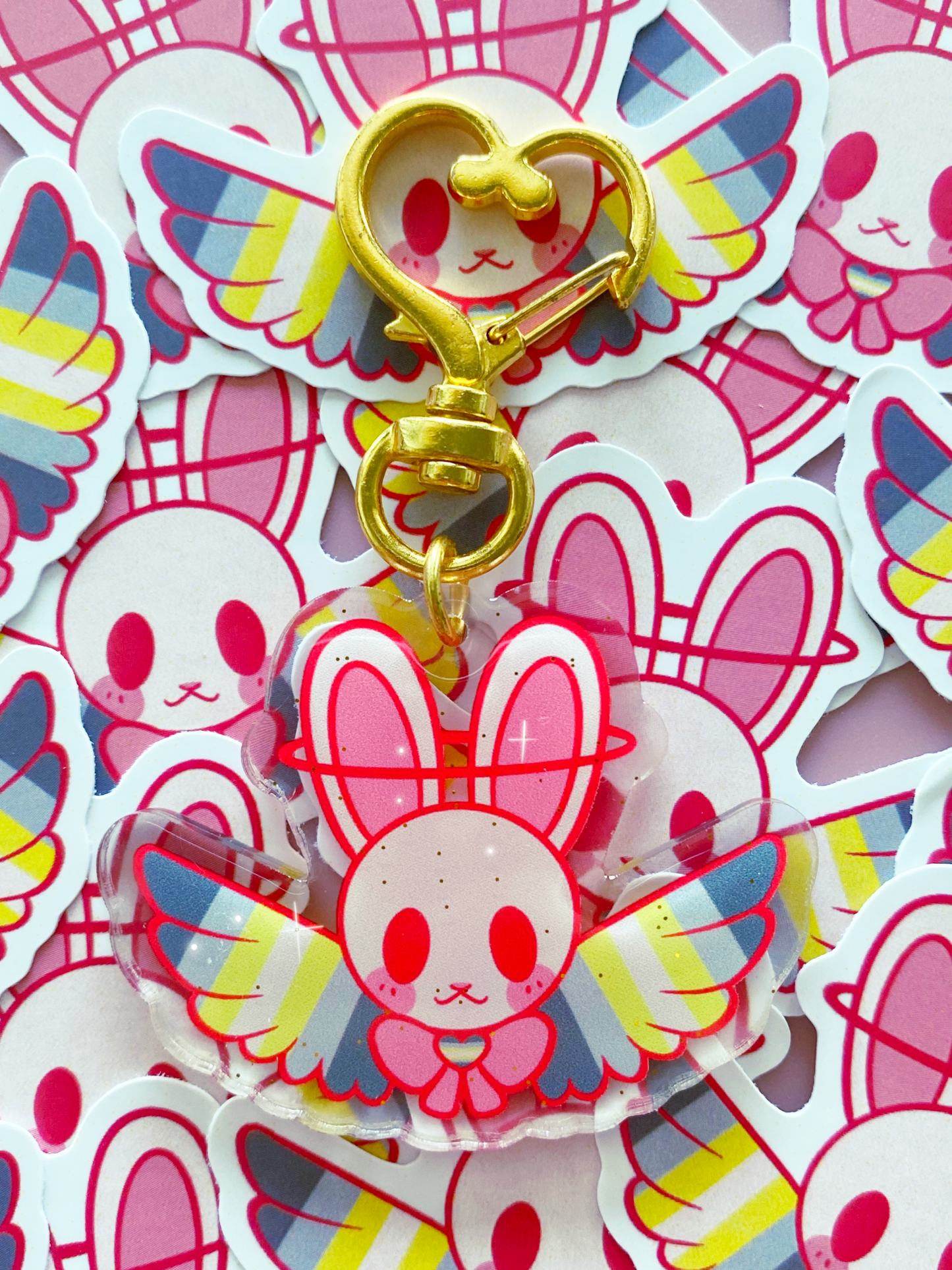 Pride Bunny Charms