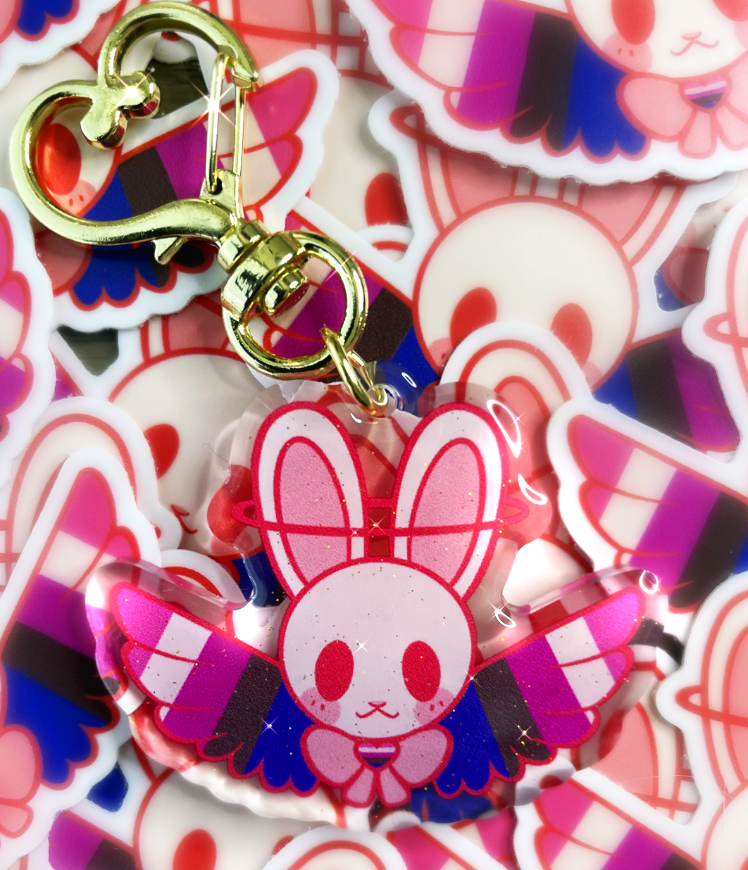Pride Bunny Charms