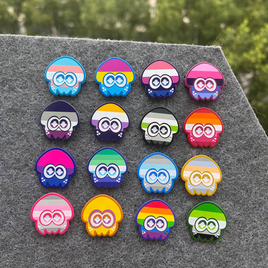 Pride Squid Pins