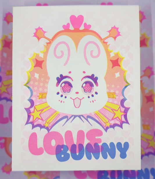Love Bunny Riso Print