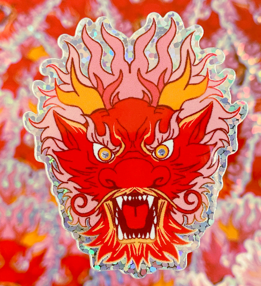 River Dragon Head Sticker
