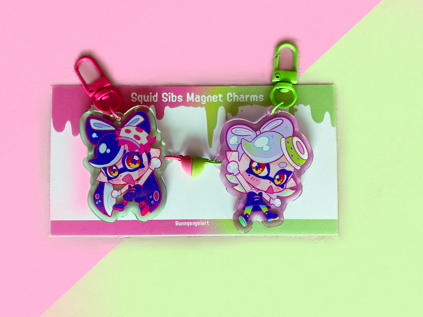 Squid Sibs Magnet Charm