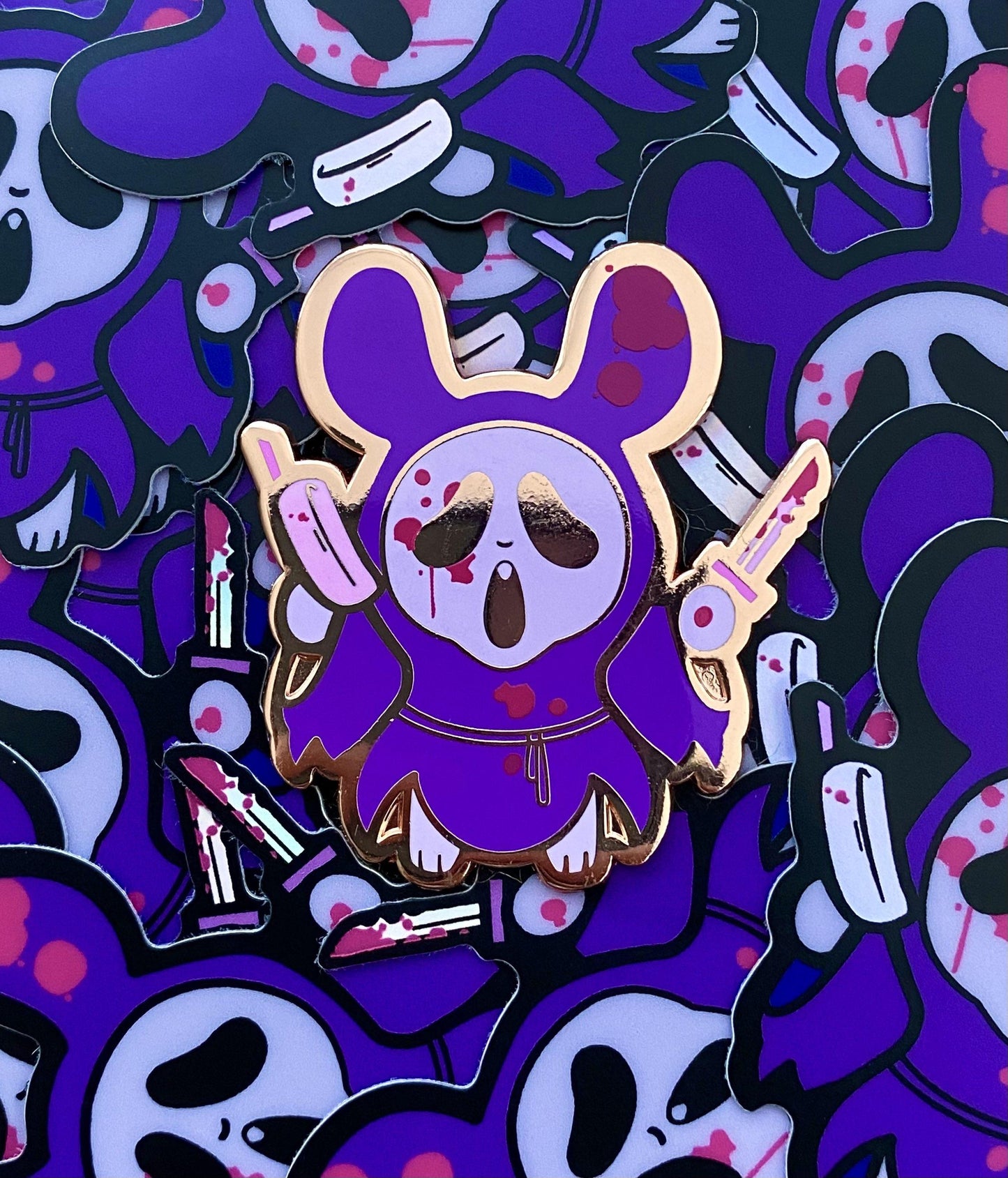Scream Bunny Pins